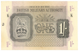 1 SHILLING OCCUPAZIONE INGLESE IN ITALIA BRITISH M AUTHORITY 1943 BB+ - Occupation Alliés Seconde Guerre Mondiale