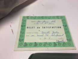 Bulletin De Satisfaction école, Jean Jaurès, Fille 1961 - Diplome Und Schulzeugnisse