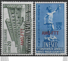 1950 Trieste A V Conferenza UNESCO 2v. MNH Sassone N. 71/72 - Non Classés