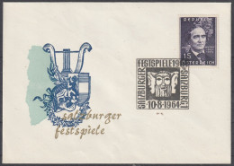 Österreich: 1964, Blankobrief In EF, Mi. Nr. 1109, SoStpl. SALZBURG / SALZBURGER FESTSPIELE 1964 - Storia Postale