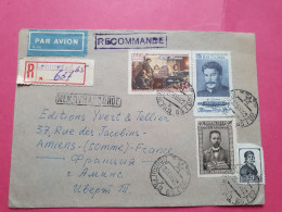 Urss - Enveloppe En Recommandé De Leningrad Pour La France En 1955 - Réf 3600 - Storia Postale