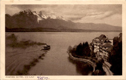 Gunten, Hotel Du Lac (05464) * 4. 6. 1919 - Dampfschiff - Sigriswil