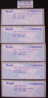 Brasilien ATM Satz 7.2 S1-Satz. Seltener 4-stelliger Wert. R$ 00.22 - 00.31 - 00.36 - 00.51 - 01.05.Feinst ** Postfrisch - Viñetas De Franqueo (Frama)
