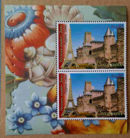 N-U-C Ge06-02 : Nations Unies Genève  - Cité De Carcassonne Et La Tour Eiffel Avec Bdf Illustré - Unused Stamps
