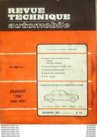 Revue Technique Automobile Peugeot 204 & 504   N°271 - Auto/Moto