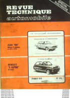 Revue Technique Automobile Audi 100 Renault 5 Alpine R1223   N°375 - Auto/Motorrad