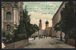 AK Rosenheim / Obb., Hl. Geiststrasse Mit Passanten  - Rosenheim