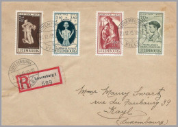 LUXEMBOURG - 1945 Caritas FDC WW2 Memorial Registered To Kayl - RRR Prifix (2007) €290 ! - Covers & Documents