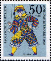 RFA Poste N** Yv: 504 Mi:653 Wohlfahrtsmarke Harlekin (Thème) - Marionnetten