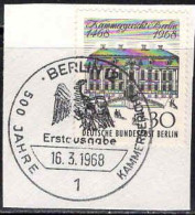 Berlin Poste Obl Yv:295 Mi:320 Kammergericht Berlin (TB Cachet à Date) Sur Fragment - Oblitérés