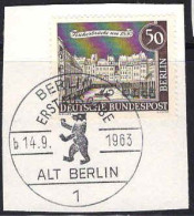 Berlin Poste Obl Yv:202 Mi:224 Fischerbrüke Um 1830 (TB Cachet à Date) Sur Fragment - Gebruikt