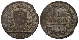 St. Gallen Batzen 1813  /2393 - Cantonal Coins