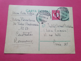 Roumanie - Entier Postal De Constanta Pour Paris En 1934 - Réf 3623 - Postal Stationery