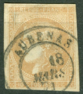 France   43B Ob  B/TB   Obli Cad T17 Aubenas Ardeche  - 1870 Uitgave Van Bordeaux