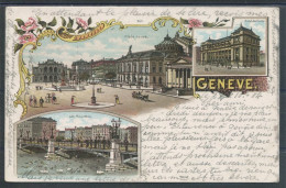 11200 Genève - Place Neuve - Hotel Des Postes - Les Mouettes - Litho Datée 1904 - Other & Unclassified