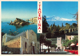 ITALIE - Taormina - Multivues -  Église Avec Une Haute Tour En Arrière-plan - Nino Malambri - Carte Postale - Other & Unclassified