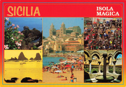 ITALIE - Taormina - Isola Magica -  Aci Trezza - Cefalù - Pupi - Monreale - Amoroso Vincenzo - Carte Postale - Other & Unclassified