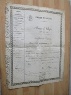 PERMIS CHASSE 1866 AU NOM EMPEREUR FOUGERAY DE LAUNAY DPT SEINE CHAFSE - Documenti Storici