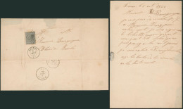 émission 1865 - N°17 Sur LAC Obl Pt 183 (LP 183, Manusc. Fisenne) "Hotton" > Marche / Luxe   (AD) - 1865-1866 Profile Left