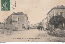 G25- 32) VALENCE SUR BAISE (GERS) AVENUE DU PLAN HAUT - (TAMBOUR DE VILLE - PERSONNAGES - VILLAGEOIS - BOEUF) - Sonstige & Ohne Zuordnung