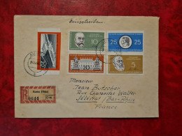 Lettre Allemagne RECOMMANDE AUMA  THUR 1961  DDR DEUTSCHE DEMOKRATISCHE REPUBLIK N°  510 A 513 520 - Autres & Non Classés