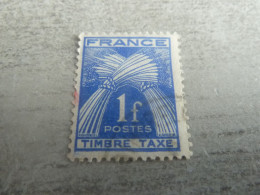 Type Gerbes -Timbre-Taxe - 1f. - Yt 81 - Bleu-violet - Oblitéré - Année 1943 - - 1859-1959 Used