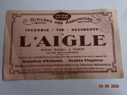 BUVARD BLOTTING PAPER  ASSURANCES L'AIGLE SIEGE SOCIAL PARIS - Banco & Caja De Ahorros