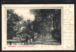 AK Würzburg, Partie Aus Dem Hofgarten, Mit Statuen  - Würzburg