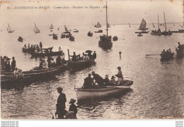 K25-33) ANDERNOS LES BAINS - CONTRE JOUR - PENDANT LES REGATES - (ANIMEE - BATEAUX - 2 SCANS)  - Andernos-les-Bains