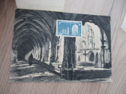 VM Carte Maximum Abbaye ST Wandrille Signée Par H.Cheffer - Cartas & Documentos