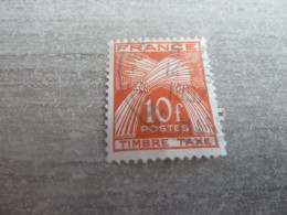Type Gerbes -Timbre-Taxe - 10f. - Yt 86 - Rouge-orange - Oblitéré - Année 1946 - - 1859-1959 Afgestempeld