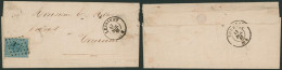 émission 1865 - N°18 Sur LAC Obl Pt 214 (LP 214) "Lessines" > Tournai // (AD) - 1865-1866 Profilo Sinistro