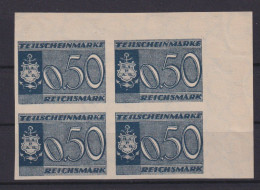 Deutsches Reich Hapag Schiffspost Teilscheinmarke 0,50 Reichsmark Bogenecke - Otros & Sin Clasificación