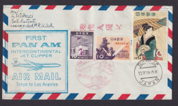 Flugpost Brief Air Mail Pan Am Jet Clipper Erstflug Tokio Japan Los Angeles USA - Covers & Documents