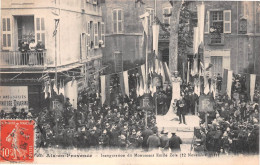 AIX-en-PROVENCE (Bouches-du-Rhône) - Inauguration Du Monument Emile Zola (12 Novembre 1911) - Voyagé (2 Scans) - Aix En Provence