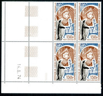 TAAF - PA N°37 150F CENTENAIRE DE L'U.P.U. - BLOC DE 4 - COIN DATE 14.8.74 - Unused Stamps