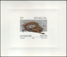 SÉNÉGAL 894/897** - 4 Feuillets De Luxe / 4 Luxe Velletjes - Serpent - Tortue - Crocodile - Caméléon - BUZIN - RRRRRRRRR - 1985-.. Oiseaux (Buzin)
