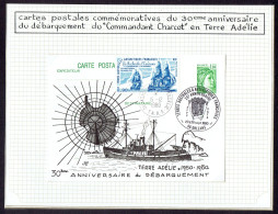 30e Expédition Terre Adélie 1979 - 30e Anniversaire Du Débarquement - Lettres & Documents