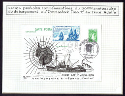 30e Expédition Terre Adélie 1979 - 30e Anniversaire Du Débarquement - Storia Postale