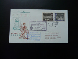 Lettre Premier Vol First Polar Flight Cover Hamburg To Tokyo Japan Over The Pole Lufthansa 1964 - Voli Polari