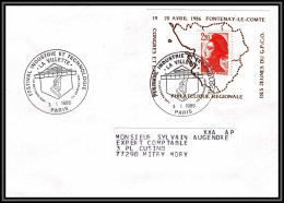 72482 Porte Timbres Paris La Villette 1986 Fontenay Le Comte Liberté Lettre Cover France - 1982-1990 Vrijheid Van Gandon