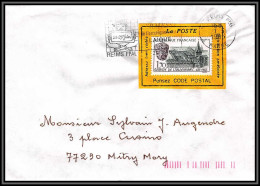 71831 Porte Timbres Reims Marne 1985 Landévennec Pensez Code Postal Lettre Cover France - 1961-....