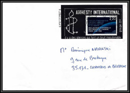 71075 Porte Timbres Amnesty International Lettre Cover France - 1961-....