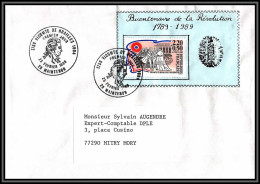 73450 Porte Timbres Bicentenaire De La Révolution Maintenon Eure-et-Loir 1989 Lettre Cover France  - 1961-....