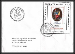 73358 Porte Timbres Bicentenaire De La Révolution Thaons Les Vosges 1989 Lettre Cover France  - Révolution Française