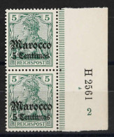 Deutsche Auslandspost Marokko, 1905, 20 HAN A, Postfrisch - Turquia (oficinas)