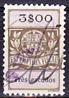 Fiscal/ Revenue, Portugal - Estampilha Fiscal -|- Série De 1929 - 3$00 - Usado