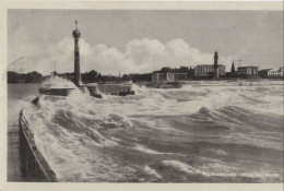 126555 - Warnemünde (OT Von Rostock) - Mole Bei Sturm - Rostock