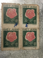 VIET NAM Stamps PRINT ERROR Block 4-1980-(12XU-no369 Tem In Lõi HAI HANG RANG-)4-STAMPS-vyre Rare - Vietnam