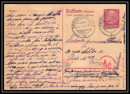 3786/ Entier Postal France Guerre 1939/1945 Censure Allemagne (germany) Pour Paris 1944 - Guerre De 1939-45